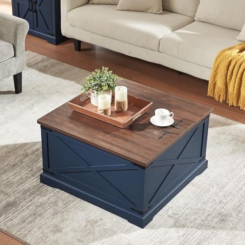 Square Wood Coffee Table with Storage U2081
