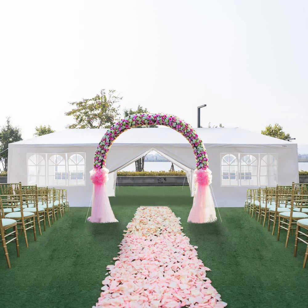 10'x 30' Canopy Tent with 8 Sidewalls White F101348