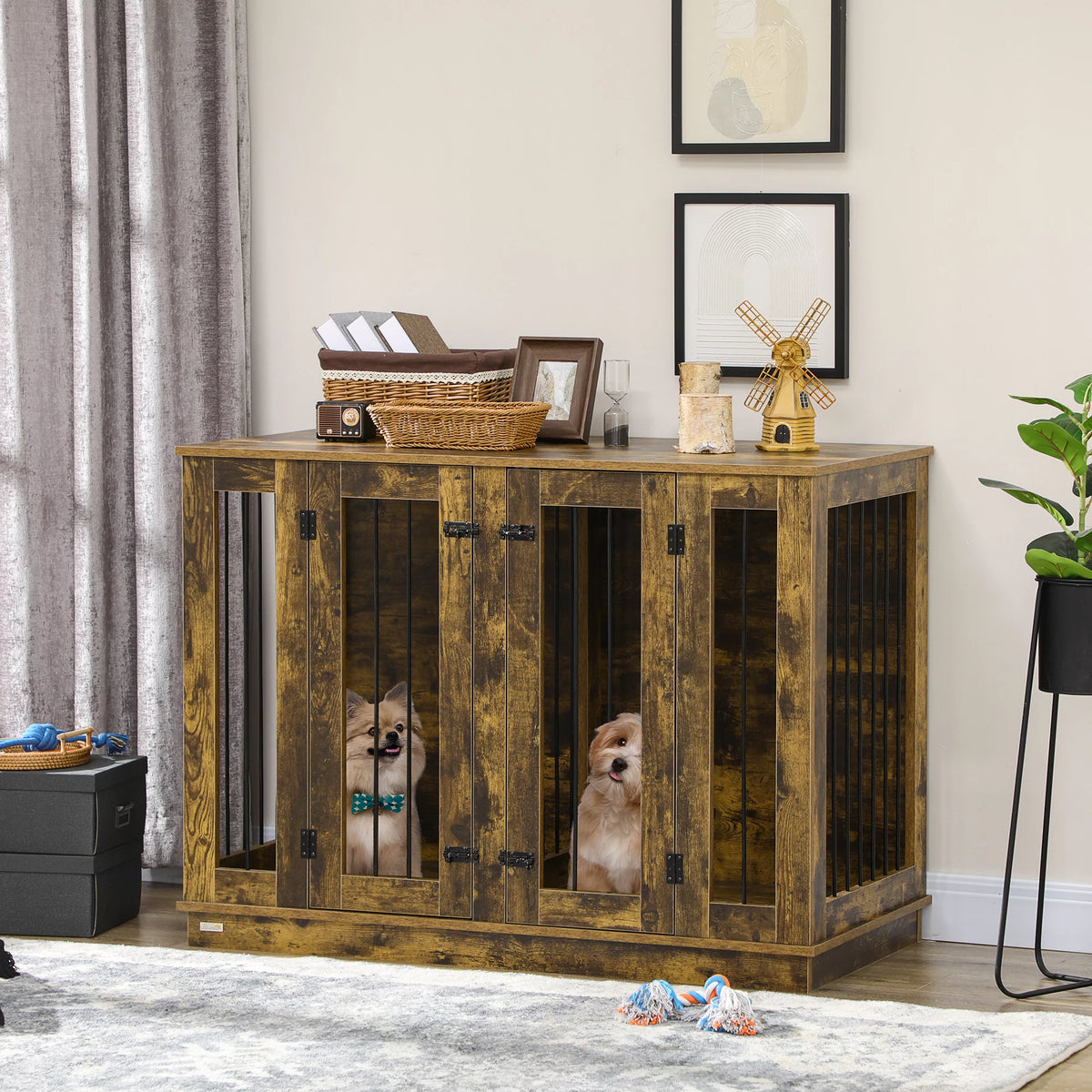 Large Dog Crate with Removable Panel A4724
