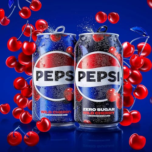 Wild Cherry Zero Sugar Cola Soda Pop, 12oz Cans (12 Pack) U383
