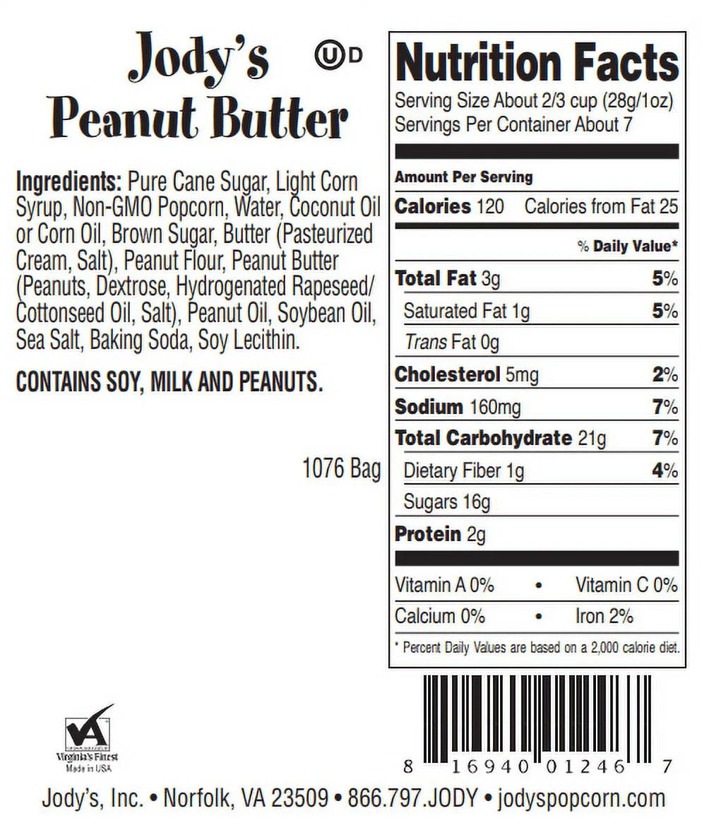 Peanut Butter Popcorn (Tin of 8 Bags) N2193