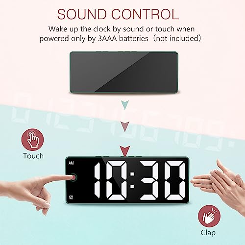 6.5'' LED Digital Alarm Clock with USB Charging Port, Dual Alarm, Snooze V239747