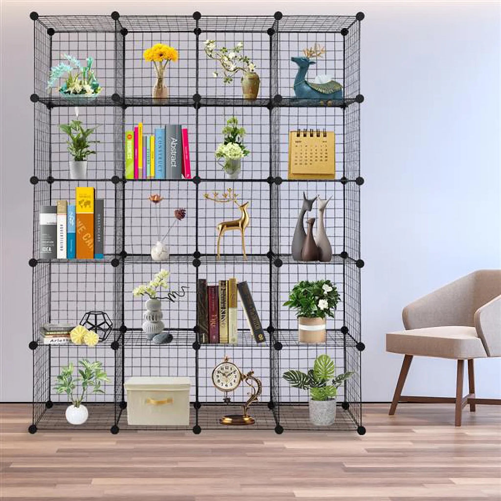 20-Cube Metal Grid Storage Shelves Organizer W860