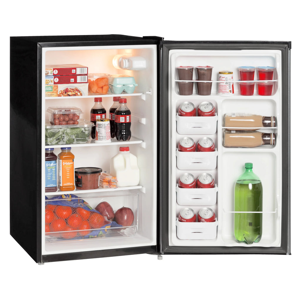 4.4 Cu ft Black Stainless Steel Look Mini Fridge H777