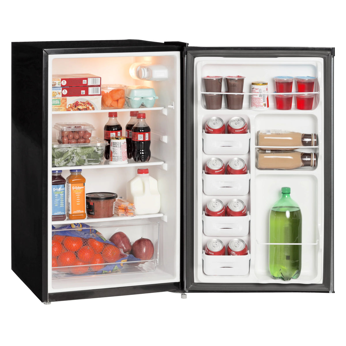 4.4 Cu ft Black Stainless Steel Look Mini Fridge H777