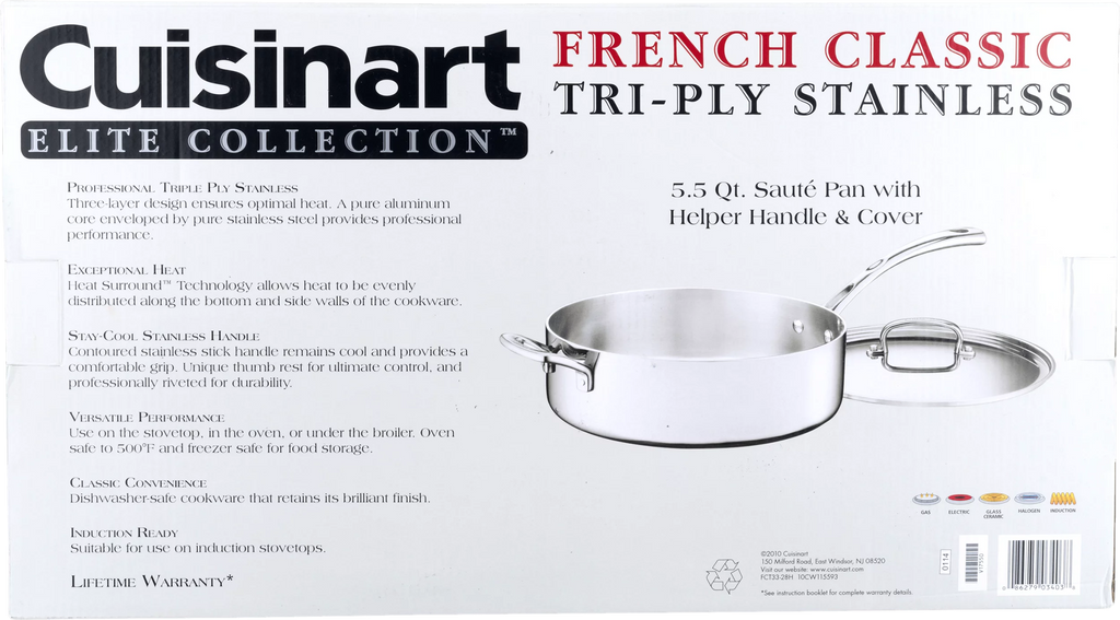 Stainless Steel Saute Pan with Cover 5.5 Quart U143715