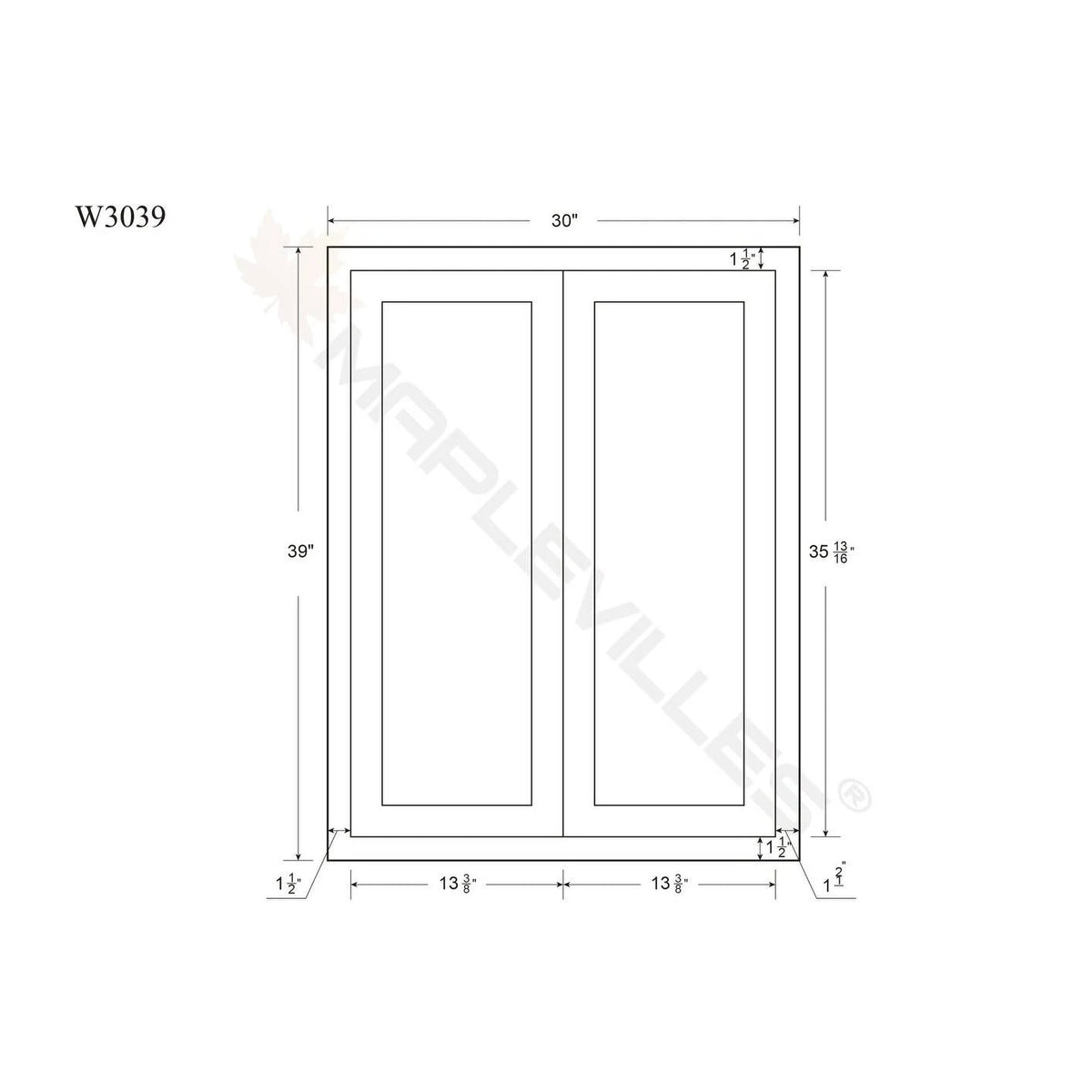 Inset Double Door Cabinetry K35794
