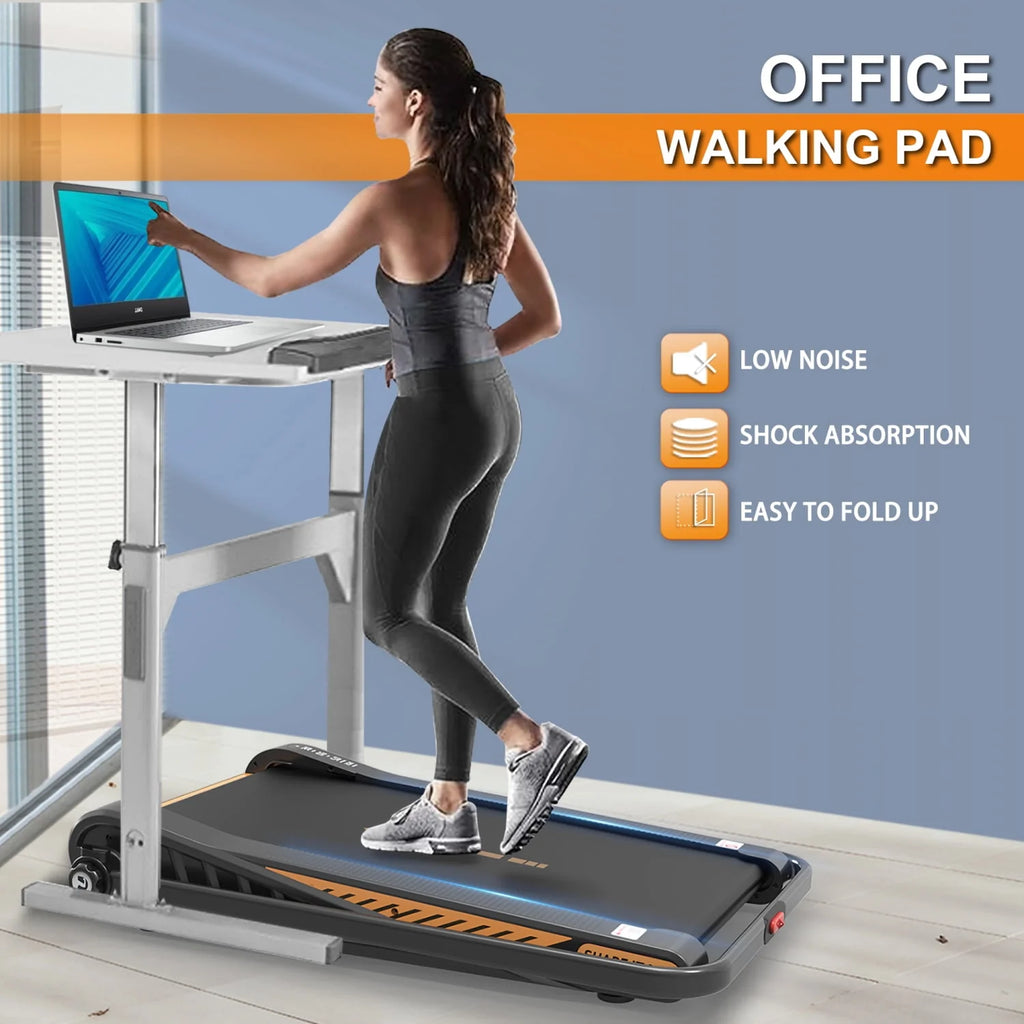 2 in 1 Folding Treadmill 2.5HP 15% Incline Under Desk Electric Treadmill I538
