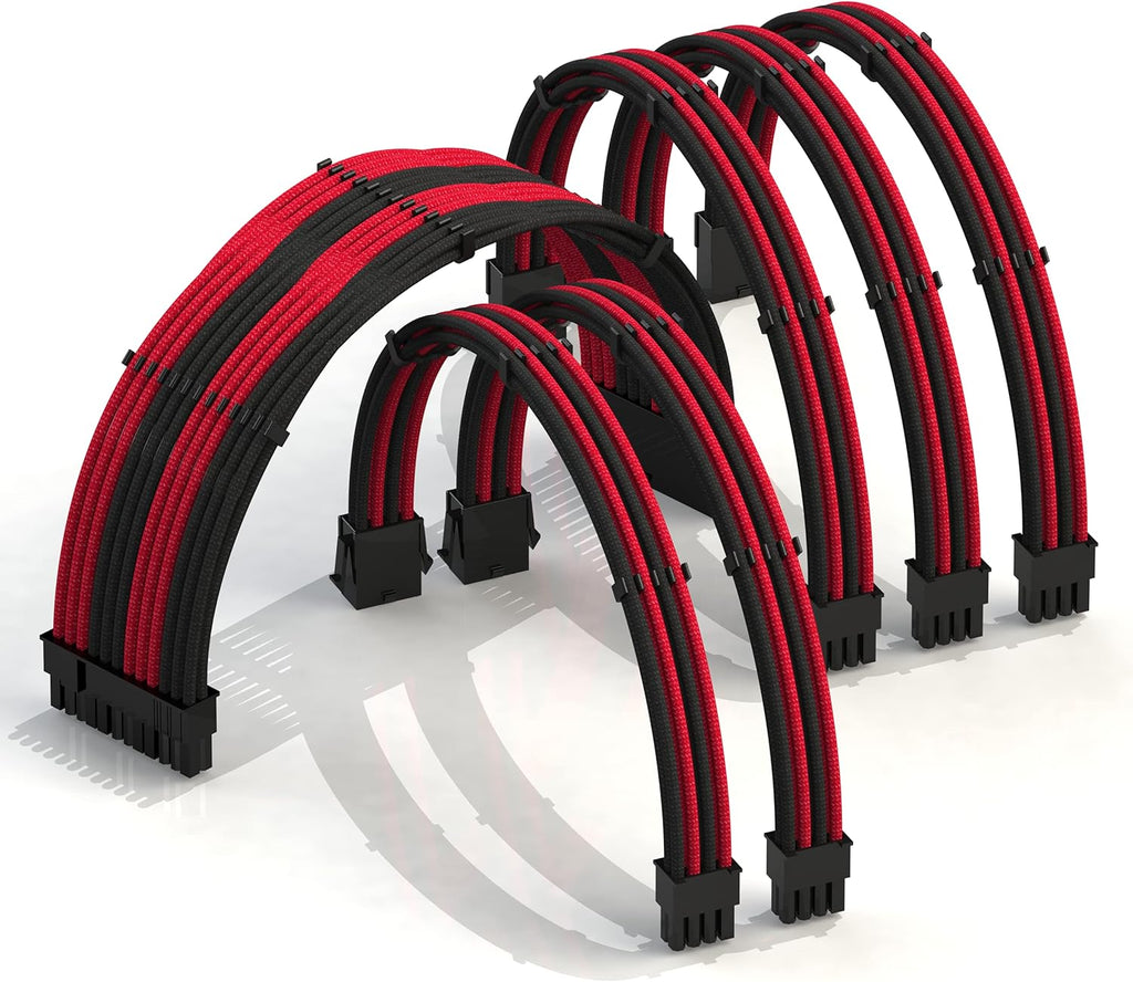 Blueblack 30cm Braided PSU Cable Extension Kit O392