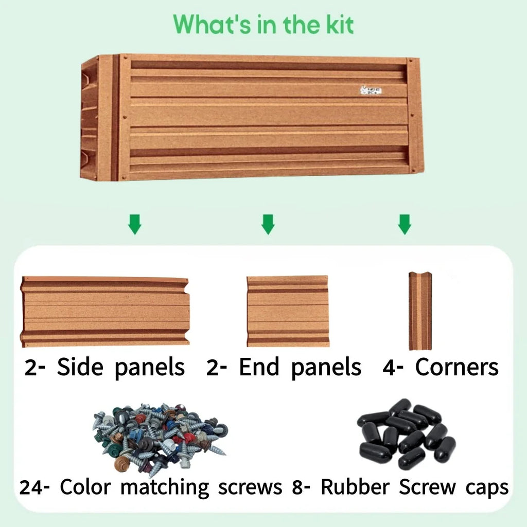 Rectangular Metal Planter Box Galvalume Steel 24 x 48" 18" High Walls V8381