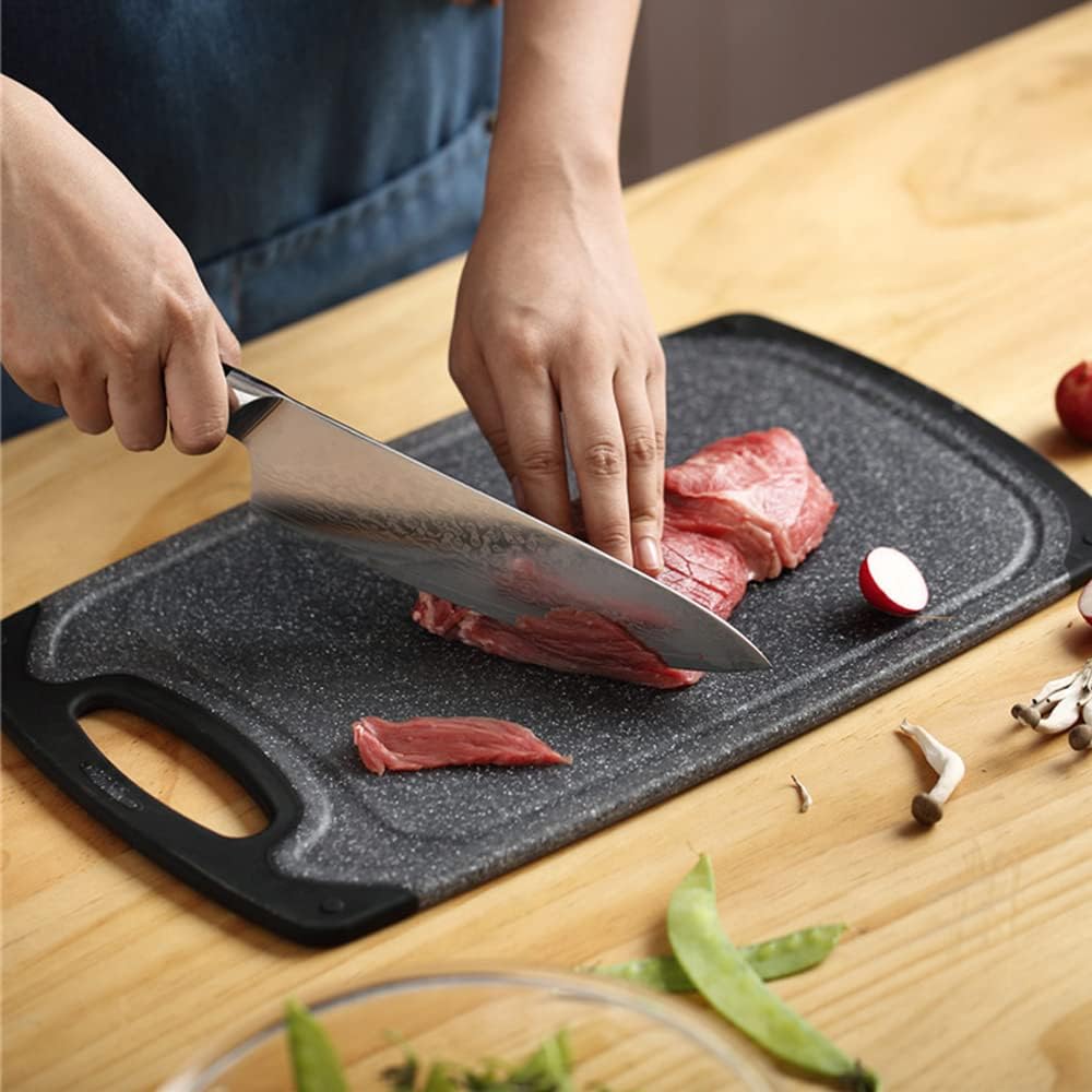Set of 3 Cutting Boards with Juice Grooves & Carrying Handle O376987