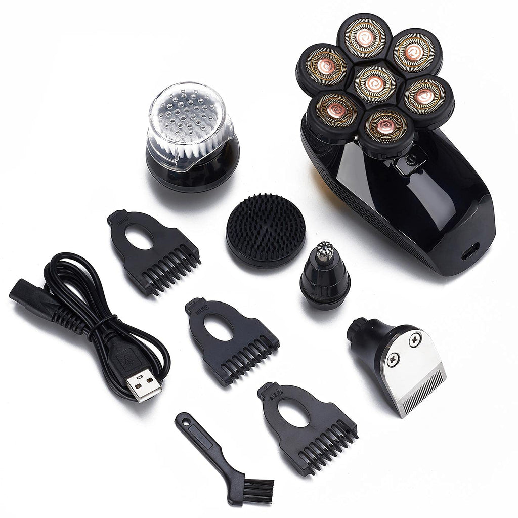 Electric Rotary 5 in 1 Shaver Beard Trimmer Grooming Kit D14385