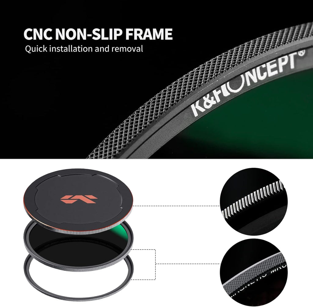 55mm Magnetic ND64 Lens Filter 6-Stop Fixed Neutral Density Filter Pack of 2 N56921