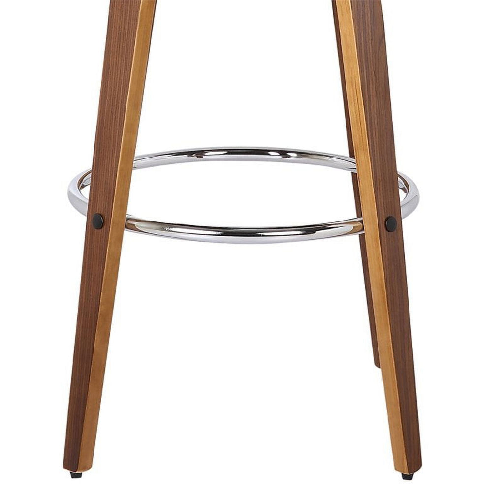 26" Wood Faux Leather Counter Stool in Brown T47130