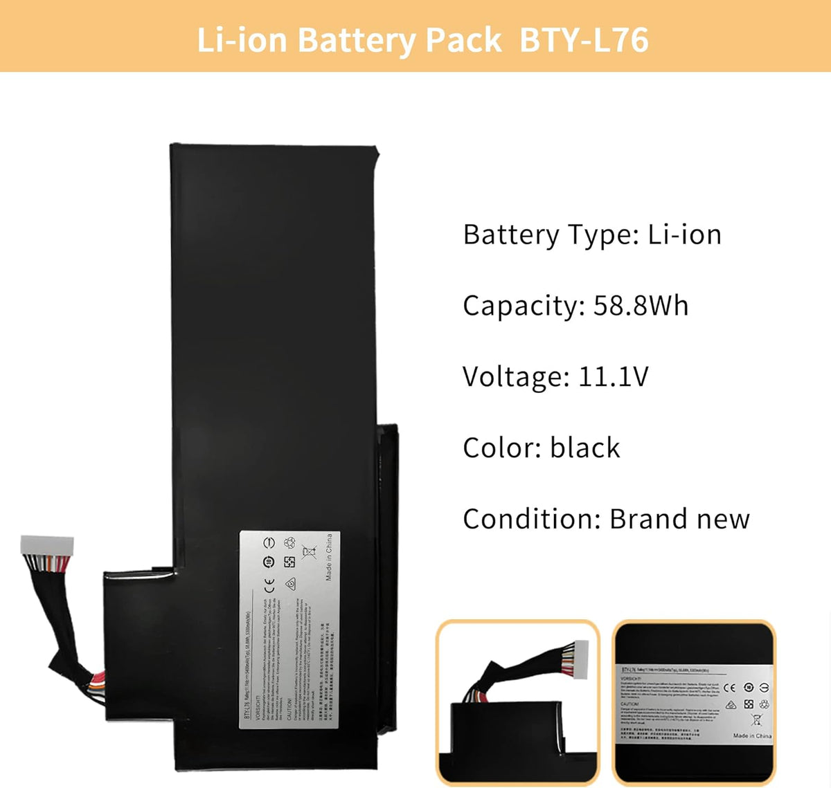 Replacement Laptop Battery Pack of 2 D80404