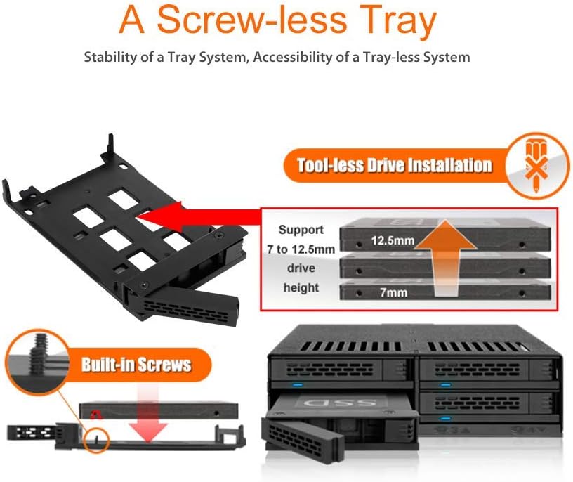 2 x 2.5 SAS/SATA HDD/SSD Mobile Rack for 3.5" Bay W733153