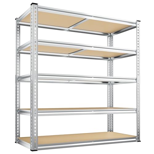 40" W 5 Tier Metal Shelving 2500LBS R9543