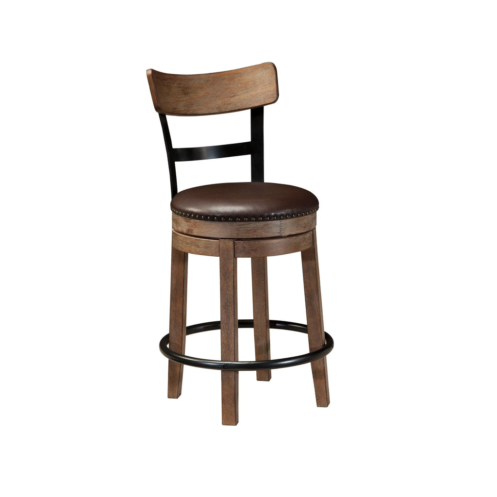 Light Brown Swivel Counter Height Bar Stool H58856