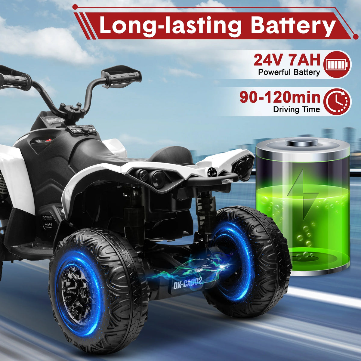 24V 4 Wheeler ATV with 2 Seater X95870