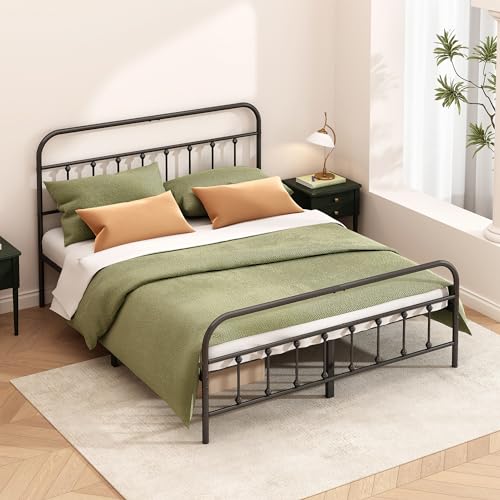 Full Heavy Duty Steel Slat Metal Bed Frame E36393