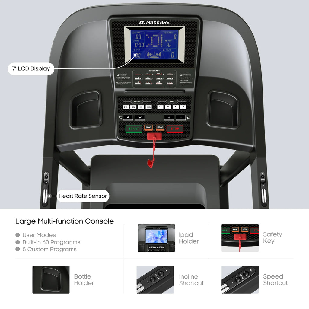 3.5HP Folding Treadmill with Auto Incline H825155