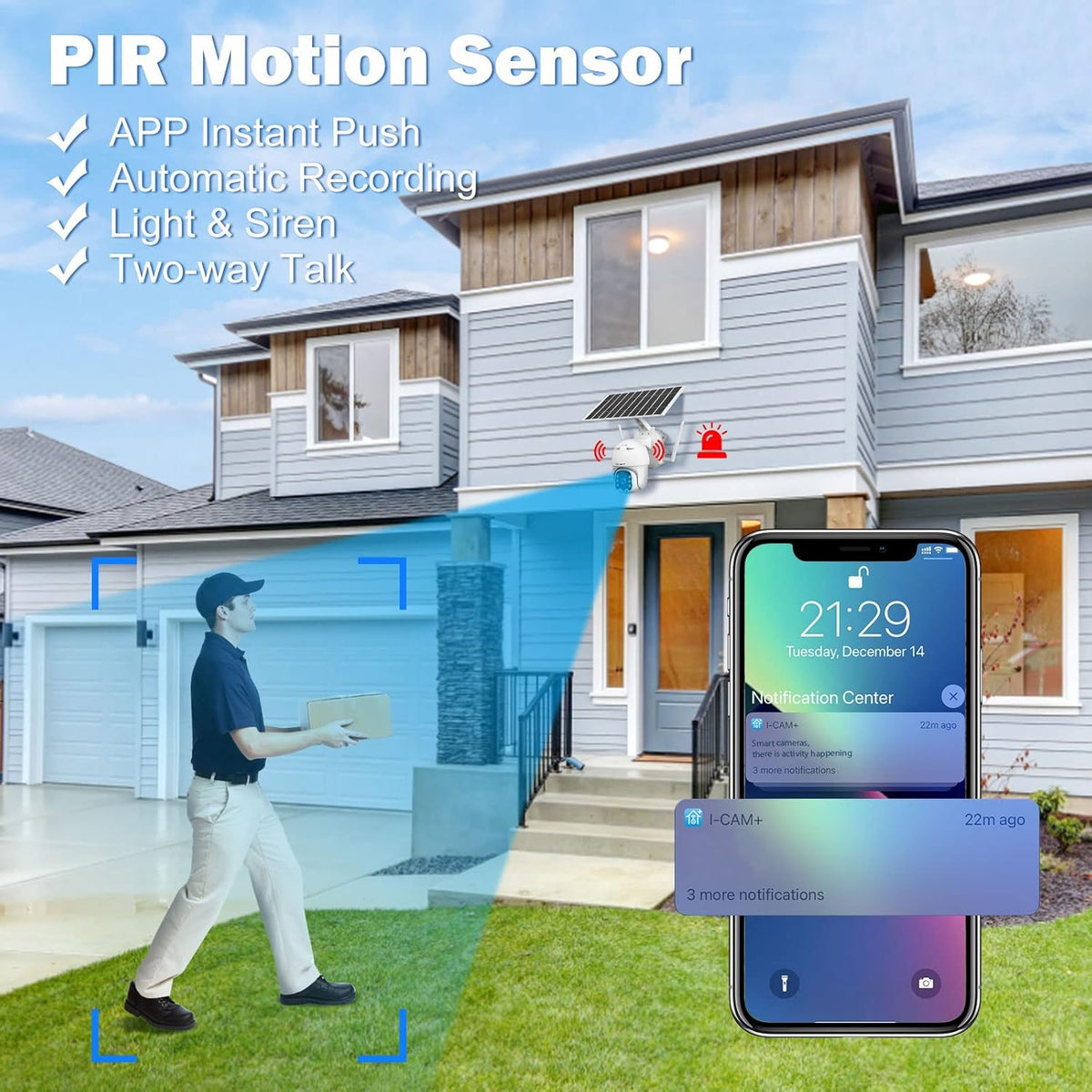 1080P Wireless WiFi Solar Security Camera with Night Vision W95238