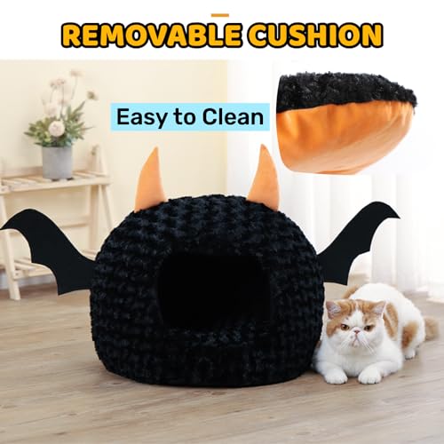 Halloween Cat Bed Warm Plush Removable Cushion H8072