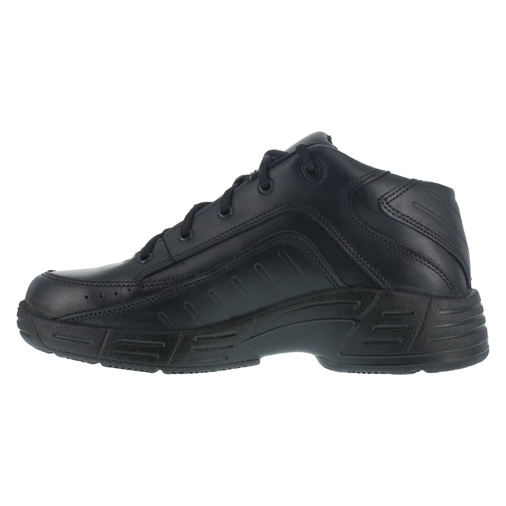 Black Leather Work Shoes Y6226