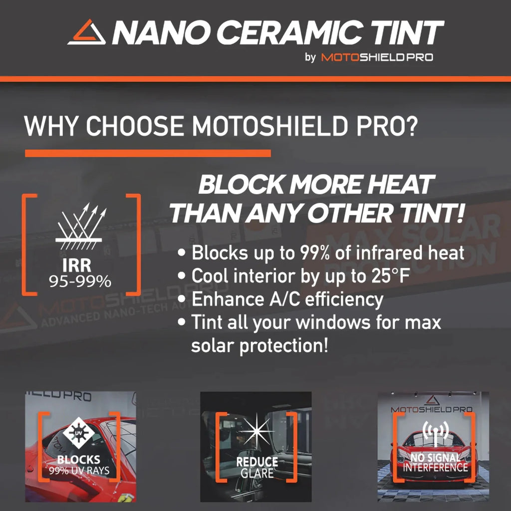 Precut Ceramic Window Tint Film for 2019-2021 Chevrolet Silverado 1500 Crew Cab Front Windshield 70% S8823