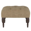 Sandstone Velvet Tufted Ottoman S7074