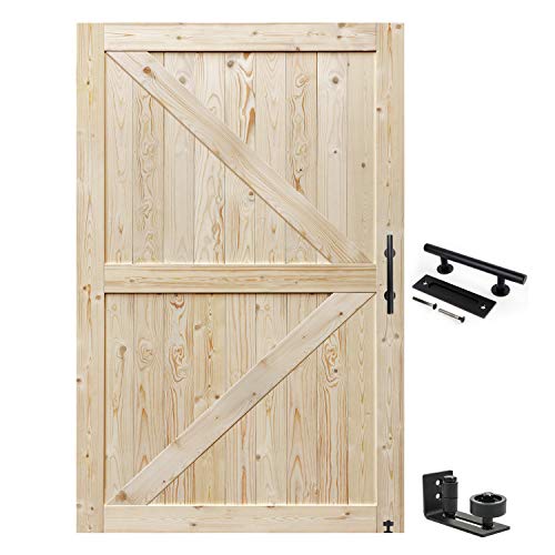 Unfinished Solid Wood Barn Door Y870