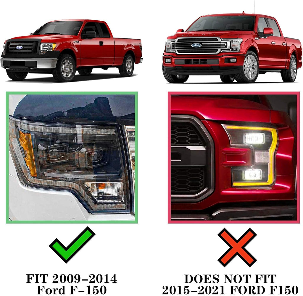 Black 6 Inch Running Board for Ford F-150 Crew Cab R135