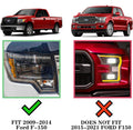 Black 6 Inch Running Board for Ford F-150 Crew Cab R135
