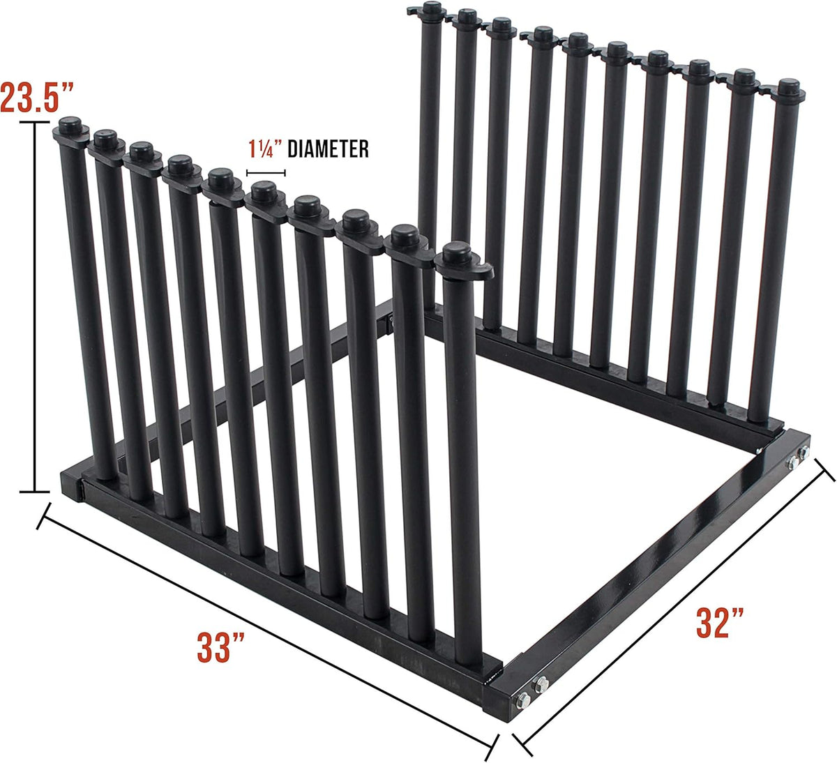 9 Slot Truck Bed Windshield Rack with Rubber Foam Pads E932084
