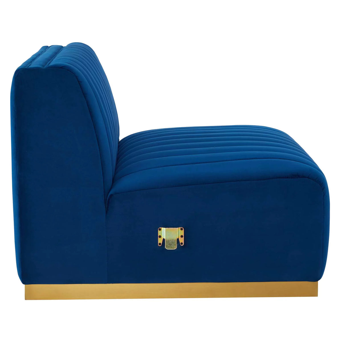 Gold Navy Velvet 5-Piece Sectional Z765703