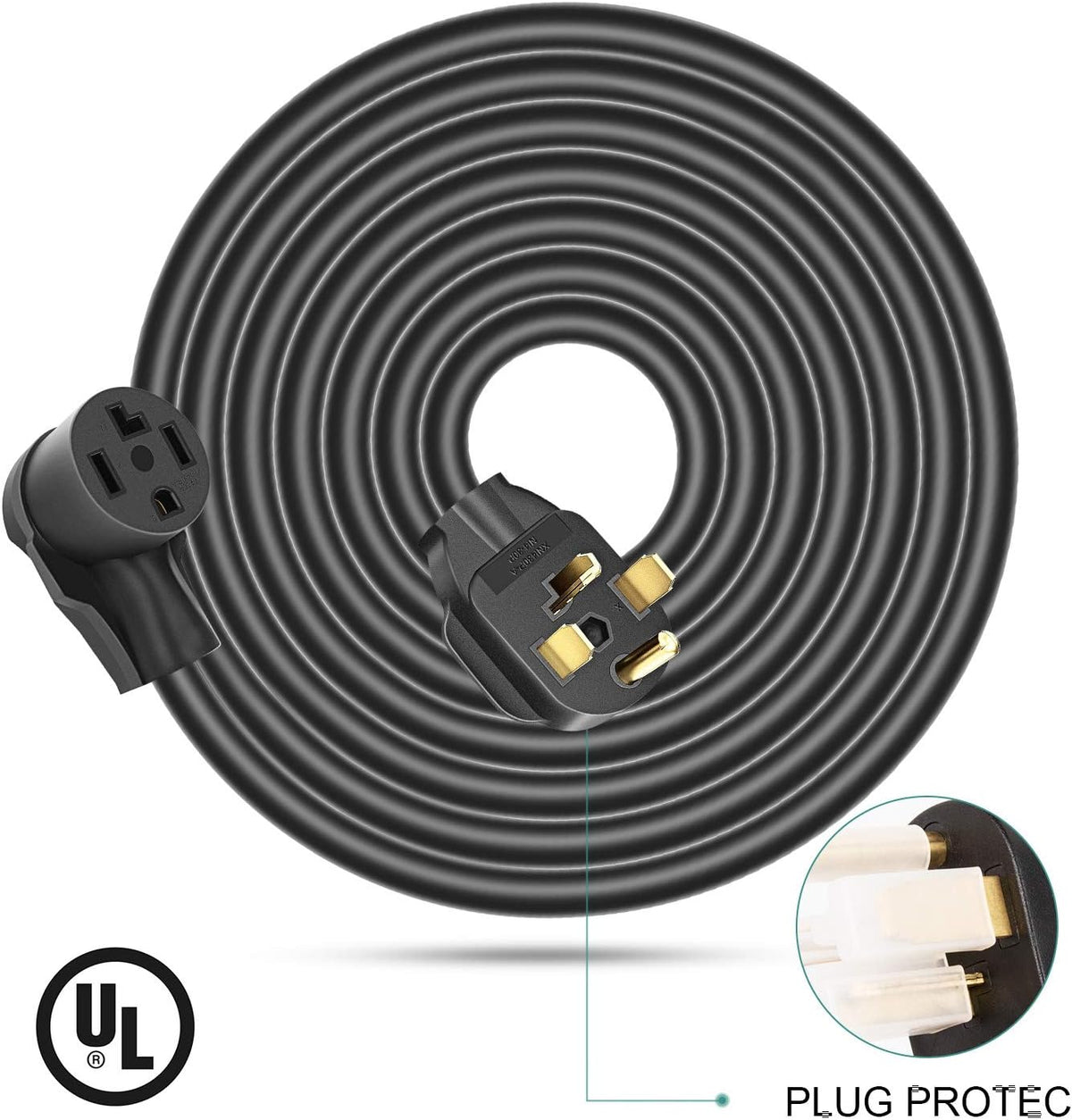 Dryer Extension Cord 4 Prong, 30 Amp, 50 Feet O7458