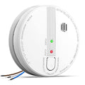 Hardwired Interconnected Photoelectric Smoke Detector with Replaceable 9V Battery T41173