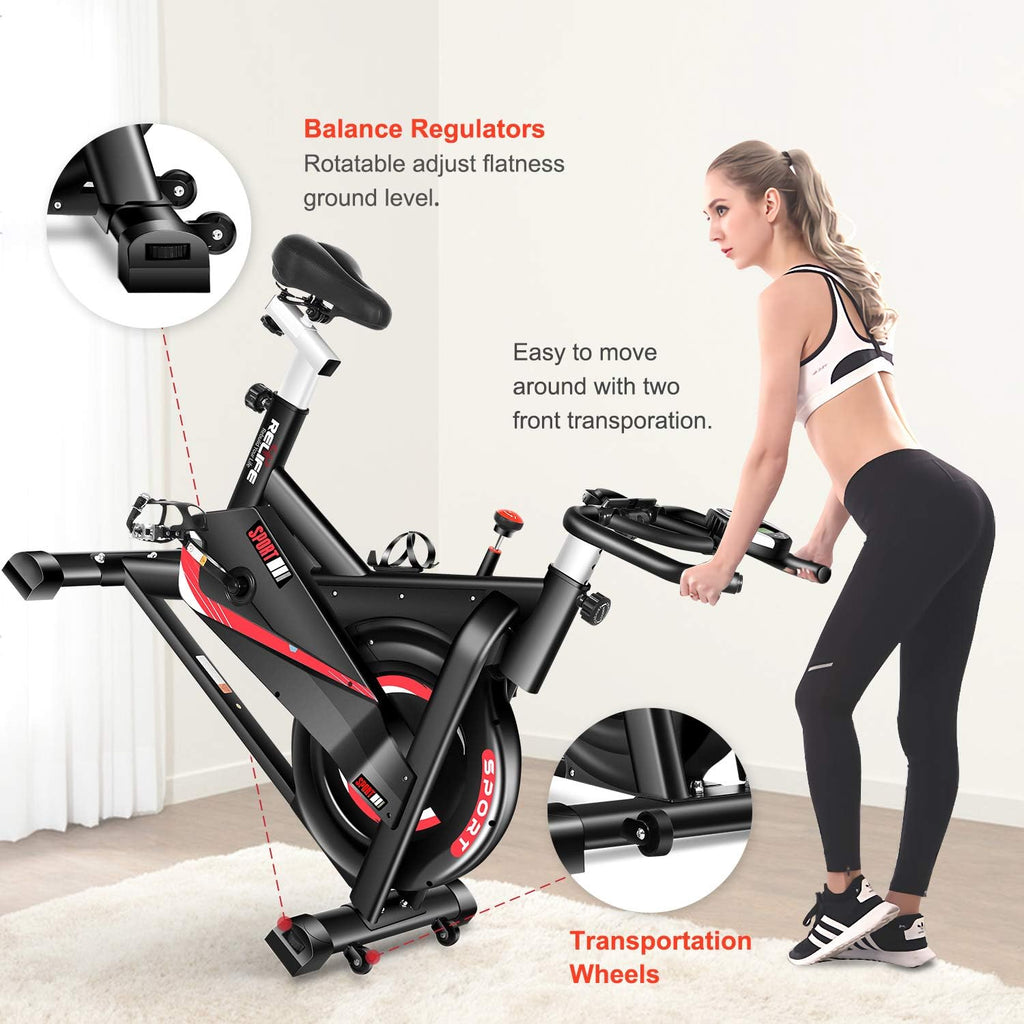 Exercise Bike Indoor Cycling Bike Stationary Flywheel Bicycle with Resistance C831854