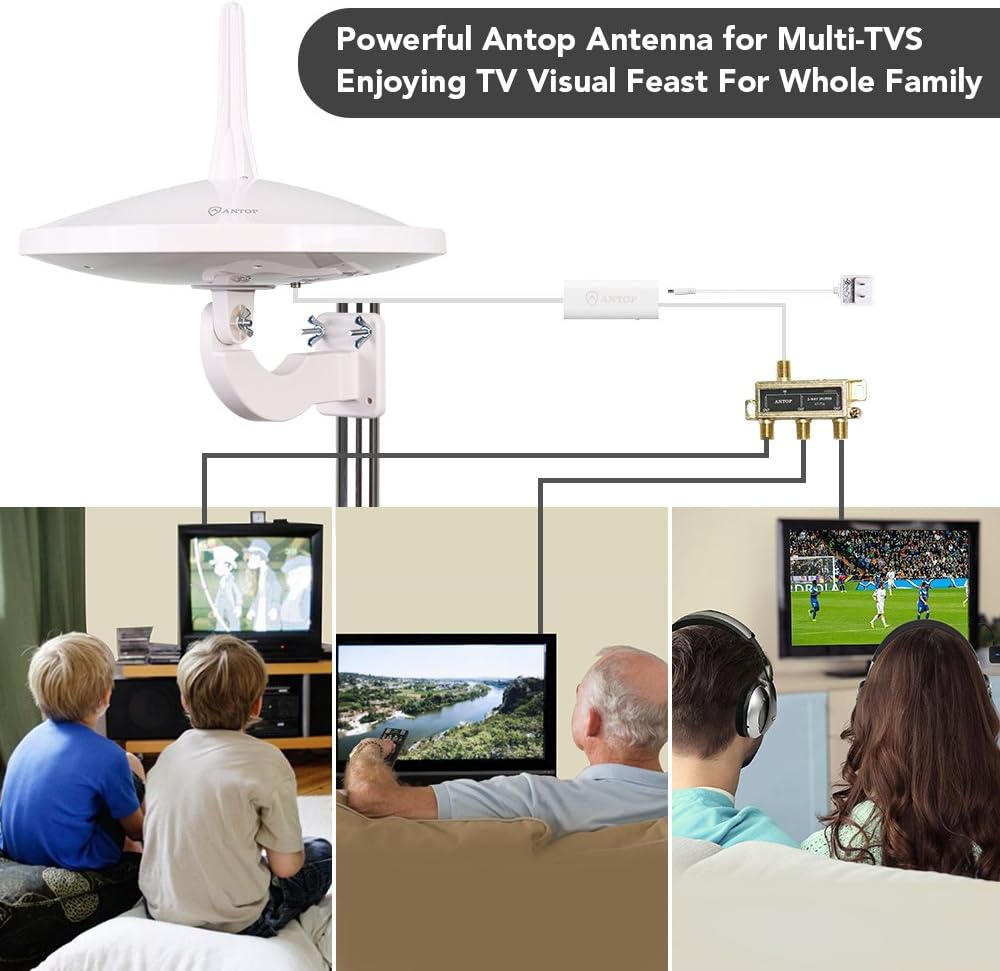 Outdoor HDTV Antenna with Amplified 4G LTE Filter P11490