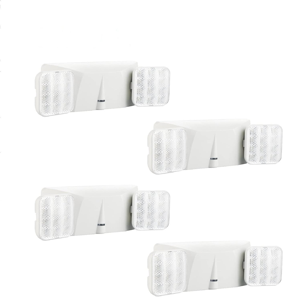 LED 4 Pack White Commercial Lighted Exit Signs with Emergency Lights K81162
