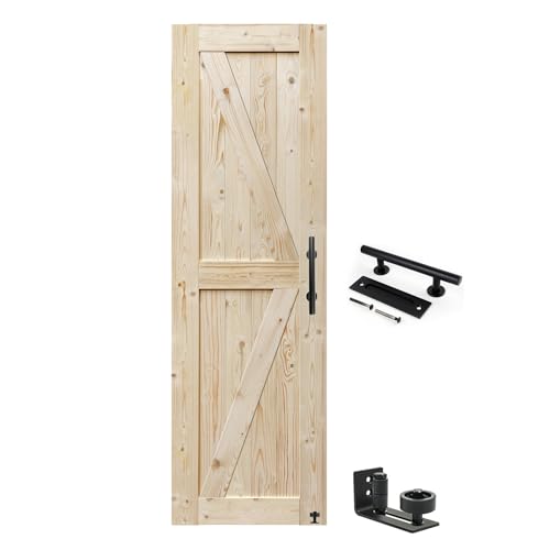 Unfinished Solid Wood Barn Door Y870