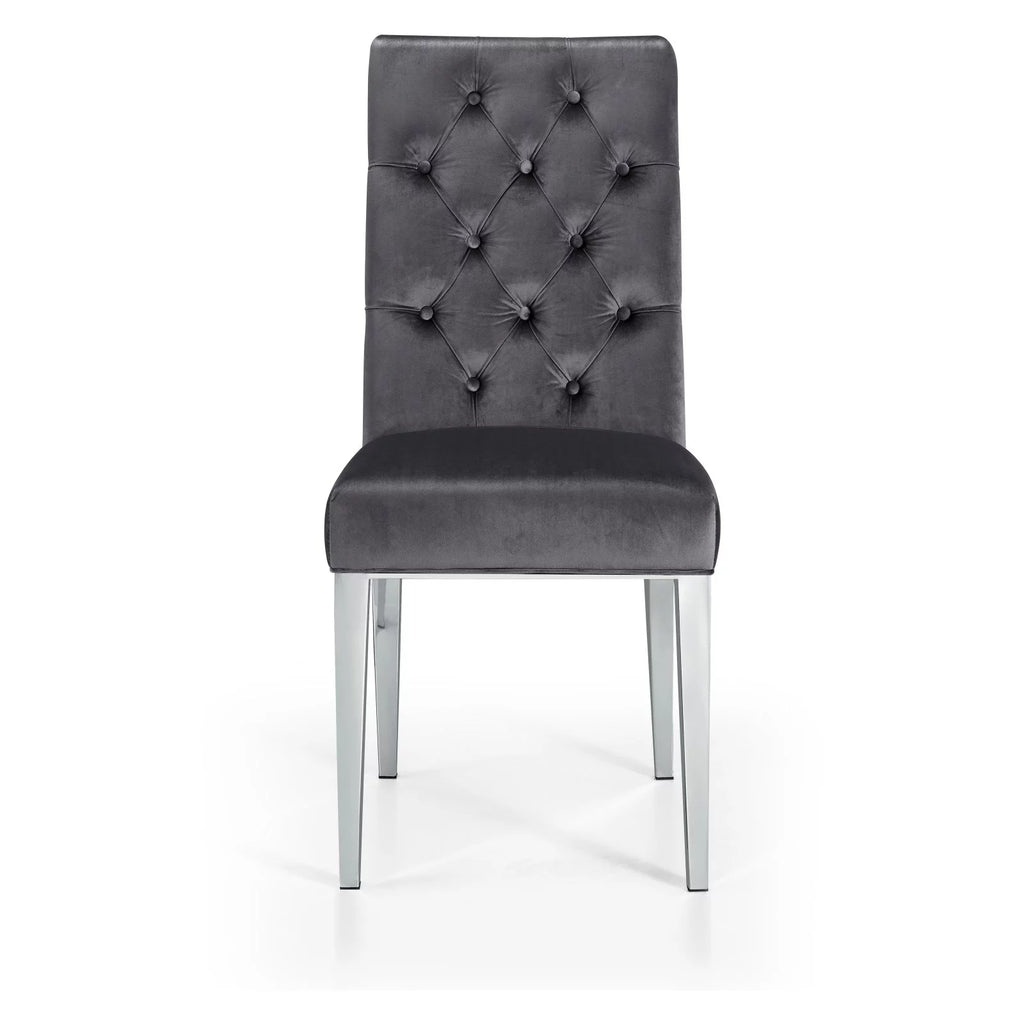 Black Velvet Dining Chair Set of 2 O2512