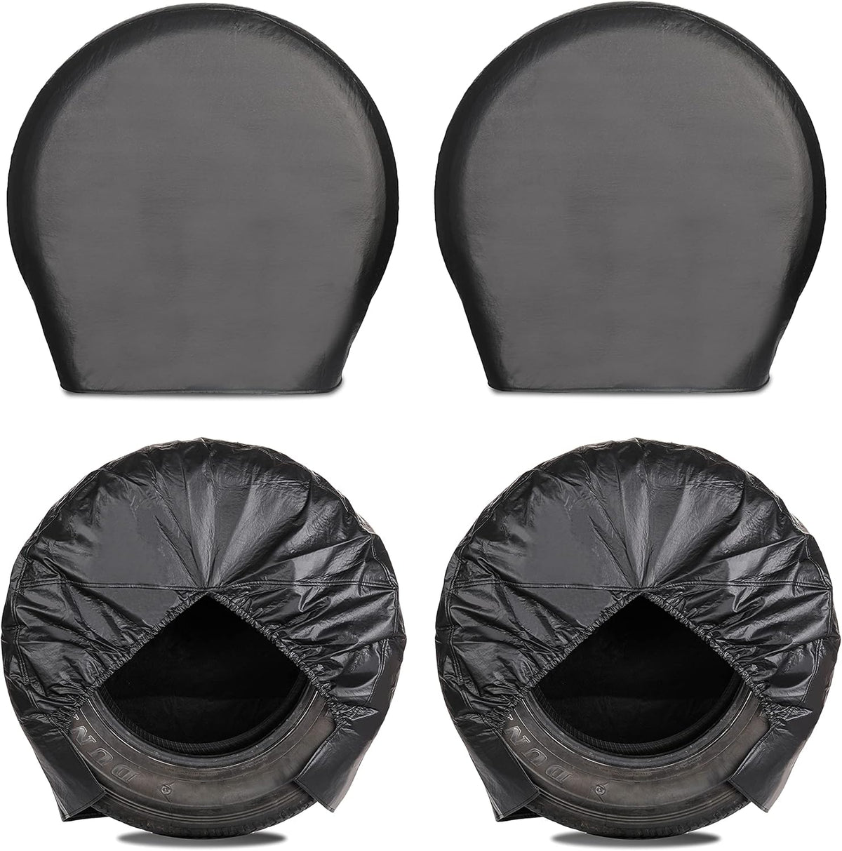 Tough Tire Covers for RV Wheel 4 Pack Black A70838