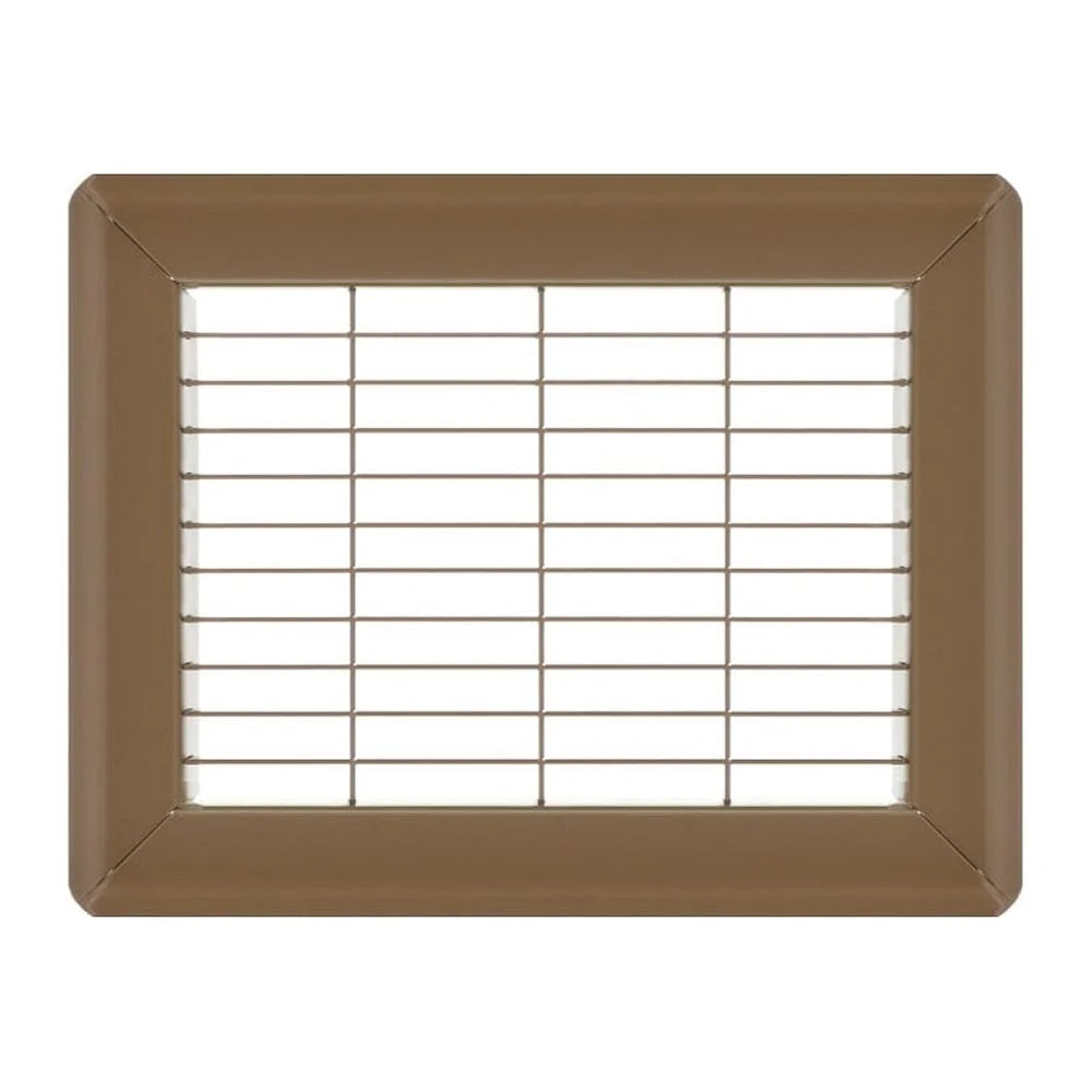 6in x 8in Imperial Brown Heavy Gauge Steel Floor Grille Q884