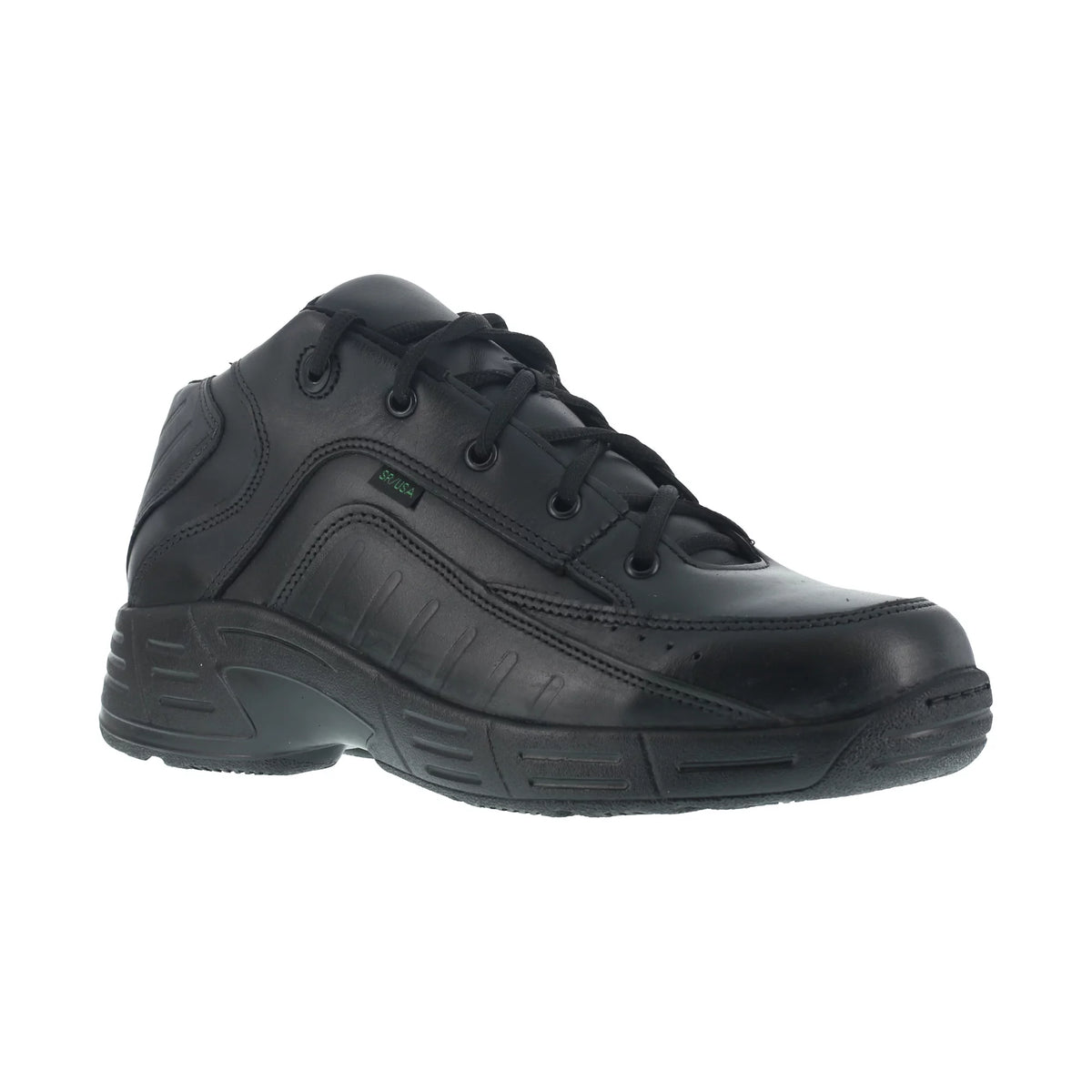 Black Leather Work Shoes Y6226