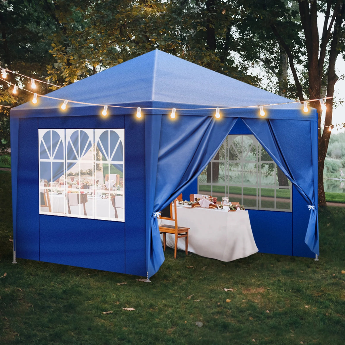 10'x 30' Canopy Tent with 8 Sidewalls White F101348