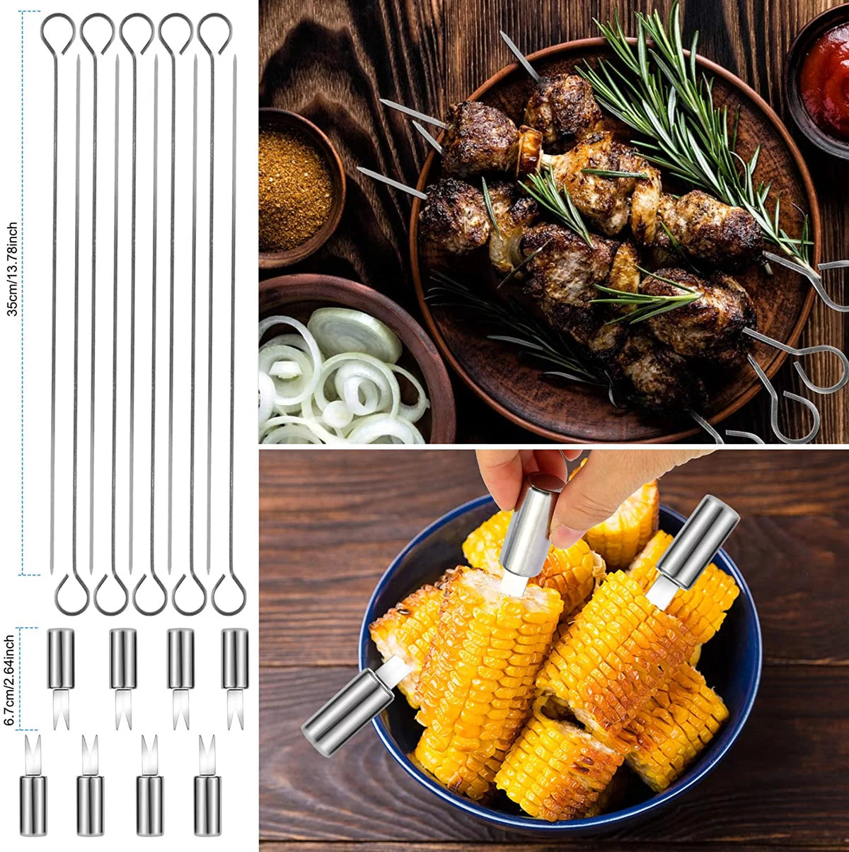 41Pcs Stainless Steel BBQ Grill Tool Set with Storage Bag N146975