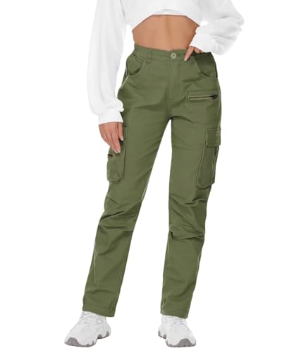 Relaxed Fit Cargo Pants with Zipper Pockets K1869