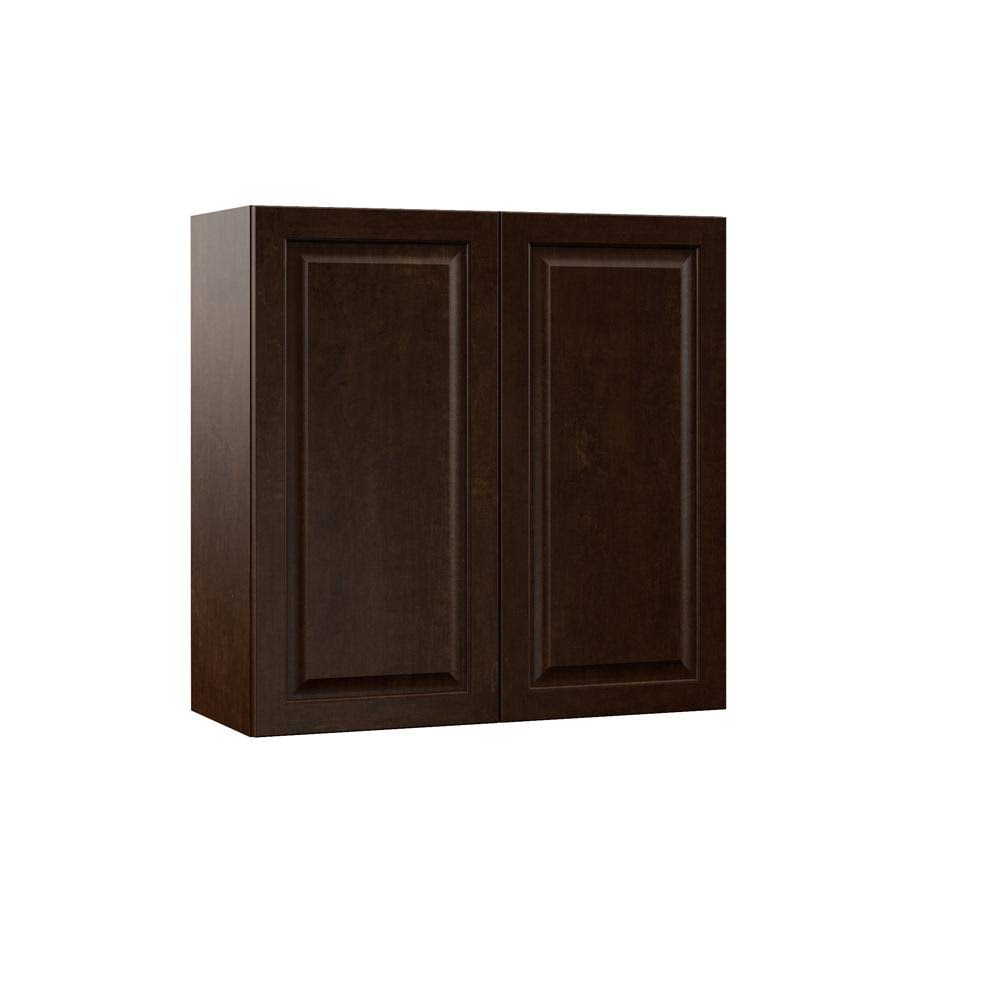 30x30x12 in. Wall Kitchen Cabinet in Espresso, Brown L445322