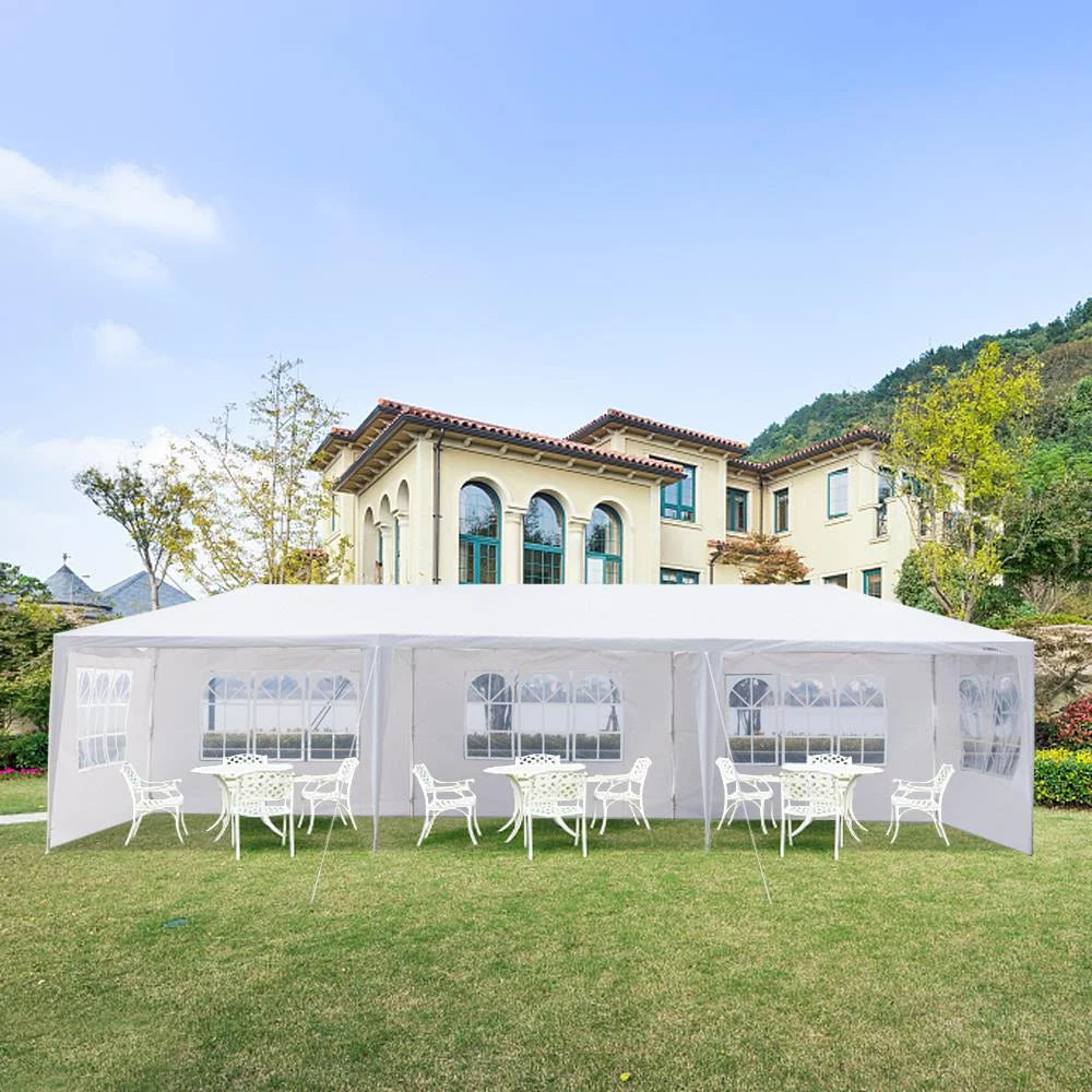 10'x 30' Canopy Tent with 8 Sidewalls White F101348